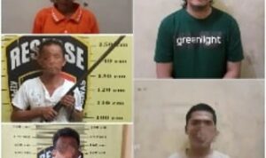 IMG-20211121-WA0011 Lima tersanka bentrok yang menyebabkan ZH seorang Pam Swakarsa PT SSL Palas meninggal dunia, dan pembakaran alat berat jenis Buldozer dan Eskavator, serta mobil merek Mitsubishi Triton milik PT SSL ( Sumatera Sylva Lestari ) Palas , serta pembakaran 1 unit sepeda motor milik masyarakat, diamankan di Kantor Mapolres Palas, jalan lintas Sibuhuan - Sosa, Desa Bulu Sonik, Kecamatan Barumun