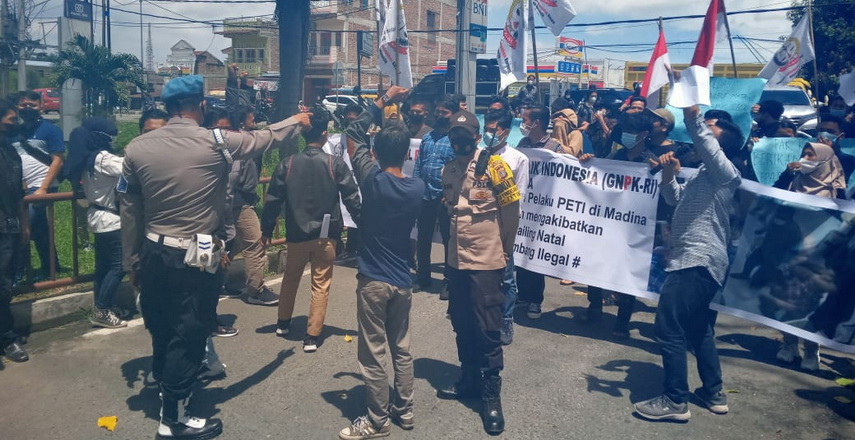 Demo di Poldasu, GNPK RI Sumut Tantang Kapolda Tangkap Tersangka Arjun