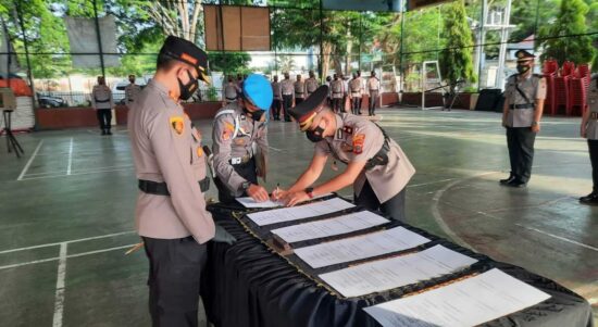 6 Perwira di Jajaran Polres Langkat Disertijabkan