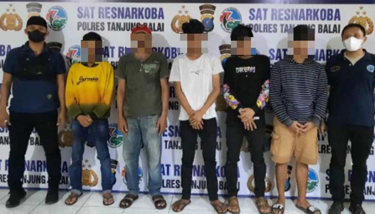 GKN Datuk Bandar Timur, Polres Tanjungbalai Boyong 5 Bandit Sabu