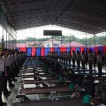 Polres Langkat Gelar Apel Penerimaan Siswa Latihan Kerja SPN Hinai Polda Sumut