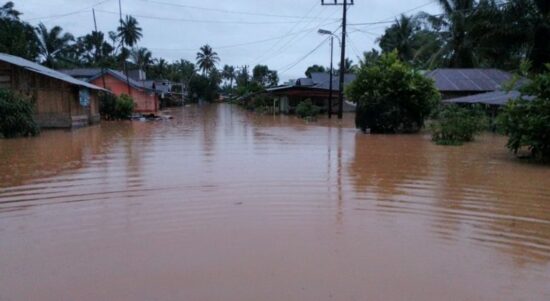 Sungai Batang Tamiang Meluap, Puluhan Rumah Terendam di Desa Sampuran