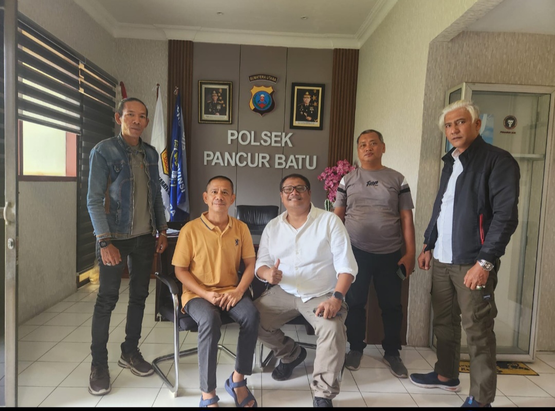 Ketua Pewarta Silaturahmi ke Polsek Pancurbatu di Terima Kanit Reskrim Iptu Elya Karo Karo