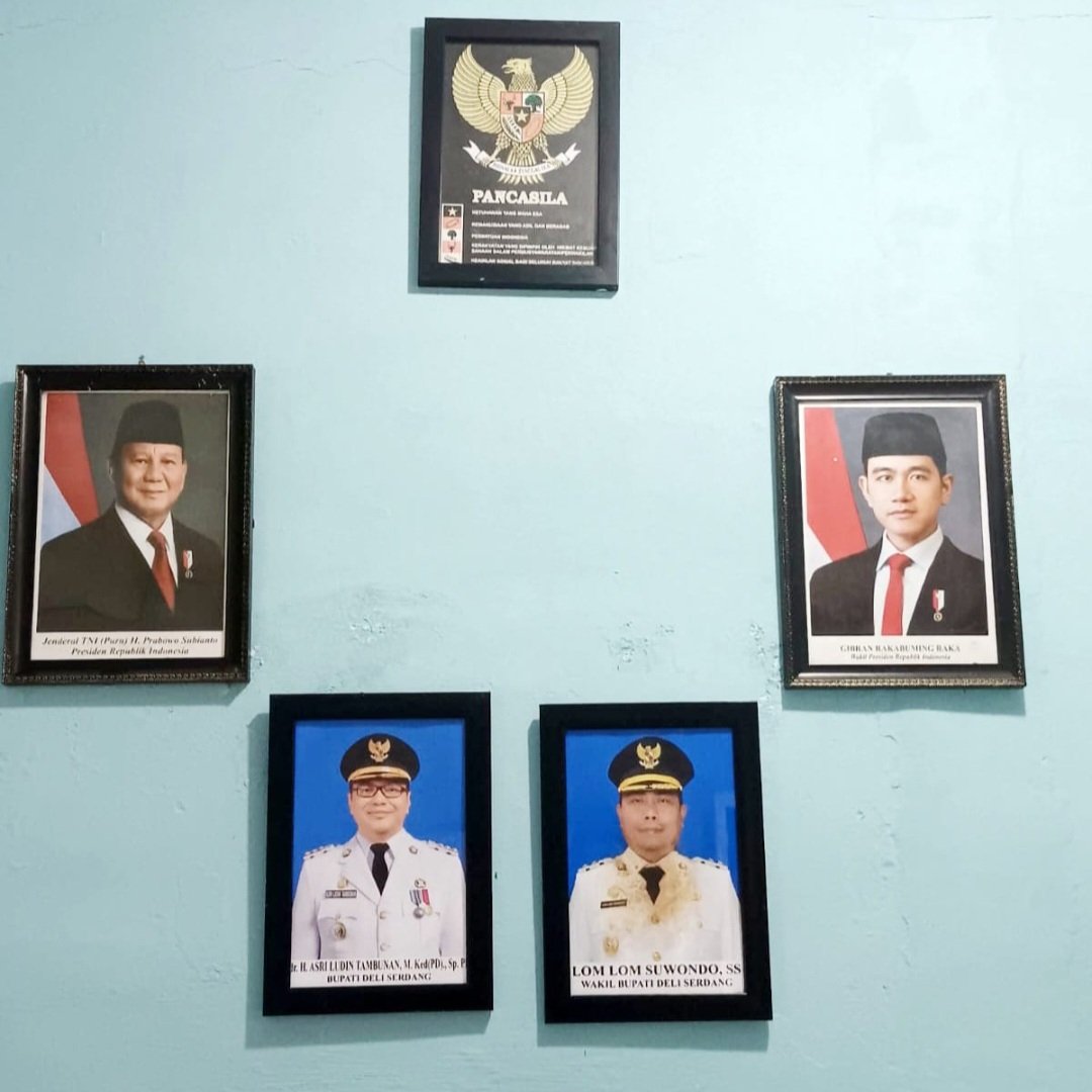 Foto Wabup Lom Lom Di Kantor Camat Sunggal Terpasang Sudah Rusak, Wakil ketua Gerindra deliserdang Kecewa Dan Tersinggung